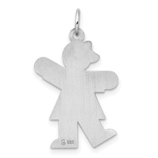 Sterling Silver Rhodium-plated Kiss Kid Charm XK1221SS
