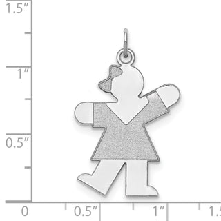 Sterling Silver Rhodium-plated Kiss Kid Charm XK1221SS