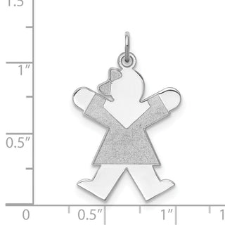 Sterling Silver Rhodium-plated Joy Kid Charm XK1222SS