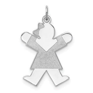 Sterling Silver Rhodium-plated Joy Kid Charm XK1222SS