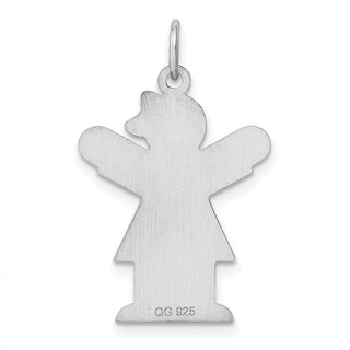Sterling Silver Rhodium-plated Love Kid Charm XK1223SS