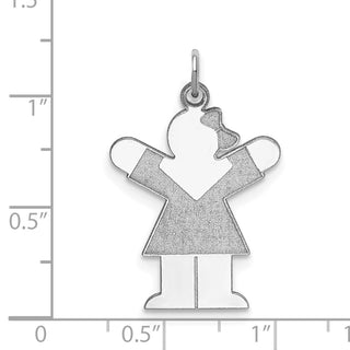 Sterling Silver Rhodium-plated Love Kid Charm XK1223SS