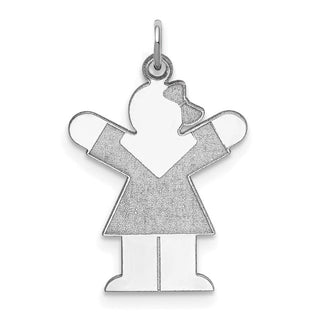 Sterling Silver Rhodium-plated Love Kid Charm XK1223SS