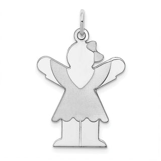 Sterling Silver Rhodium-plated Love Kid Charm XK1224SS