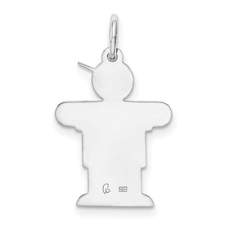 Sterling Silver Rhodium-plated Kid Charm XK1473SS