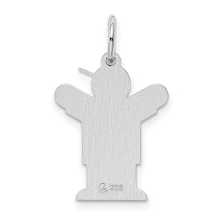 Sterling Silver Rhodium-plated Kid Charm XK1476SS