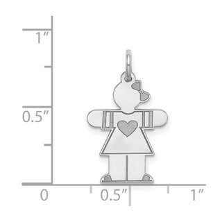 Sterling Silver Rhodium-plated Kid Charm XK1481SS