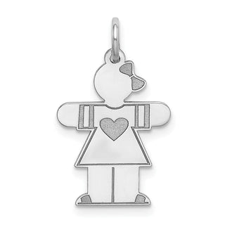 Sterling Silver Rhodium-plated Kid Charm XK1481SS