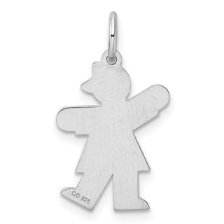 Sterling Silver Rhodium-plated Kid Charm XK1482SS