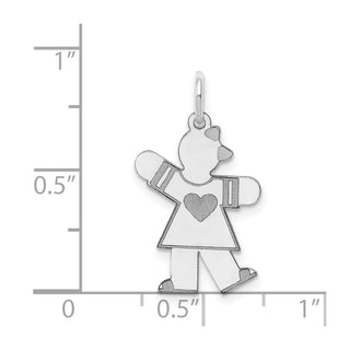 Sterling Silver Rhodium-plated Kid Charm XK1482SS