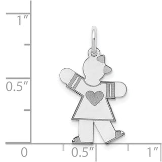 Sterling Silver Rhodium-plated Kid Charm XK1482SS