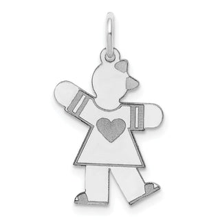 Sterling Silver Rhodium-plated Kid Charm XK1482SS