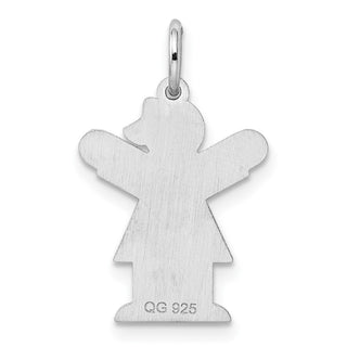 Sterling Silver Rhodium-plated Kid Charm XK1484SS