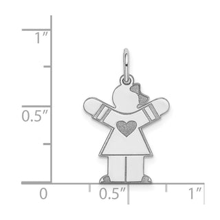 Sterling Silver Rhodium-plated Kid Charm XK1484SS