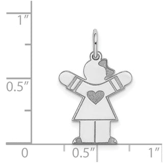 Sterling Silver Rhodium-plated Kid Charm XK1484SS