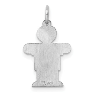 Sterling Silver Rhodium-plated Kid Charm XK1553SS