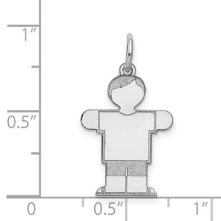 Sterling Silver Rhodium-plated Kid Charm XK1553SS