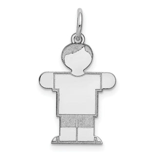 Sterling Silver Rhodium-plated Kid Charm XK1553SS