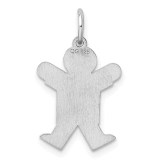 Sterling Silver Rhodium-plated Kid Charm XK1555SS
