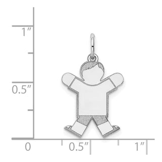 Sterling Silver Rhodium-plated Kid Charm XK1555SS