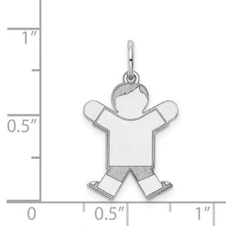 Sterling Silver Rhodium-plated Kid Charm XK1555SS