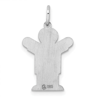 Sterling Silver Rhodium-plated Kid Charm XK1556SS