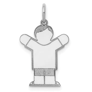 Sterling Silver Rhodium-plated Kid Charm XK1556SS