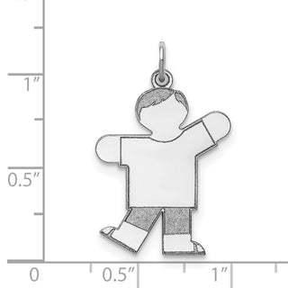 Sterling Silver Rhodium-plated Kid Charm XK1558SS