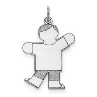 Sterling Silver Rhodium-plated Kid Charm XK1558SS
