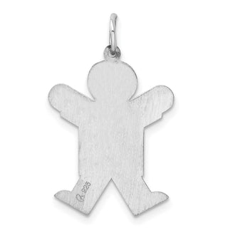 Sterling Silver Rhodium-plated Kid Charm XK1559SS