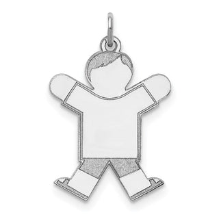 Sterling Silver Rhodium-plated Kid Charm XK1559SS