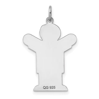 Sterling Silver Rhodium-plated Kid Charm XK1560SS