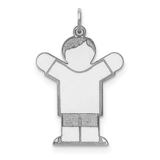Sterling Silver Rhodium-plated Kid Charm XK1560SS