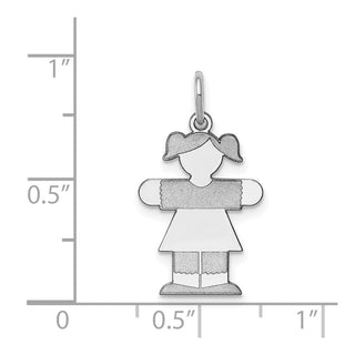 Sterling Silver Rhodium-plated Kid Charm XK1561SS