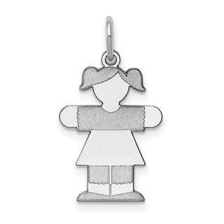 Sterling Silver Rhodium-plated Kid Charm XK1561SS