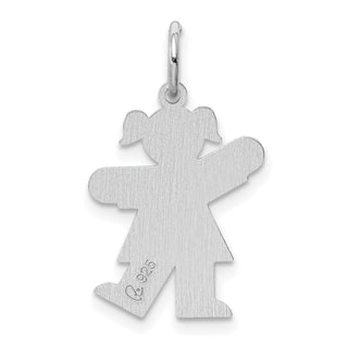 Sterling Silver Rhodium-plated Kid Charm XK1562SS