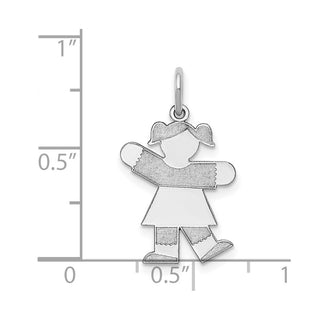 Sterling Silver Rhodium-plated Kid Charm XK1562SS