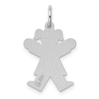 Sterling Silver Rhodium-plated Kid Charm XK1563SS