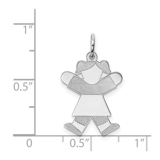 Sterling Silver Rhodium-plated Kid Charm XK1563SS