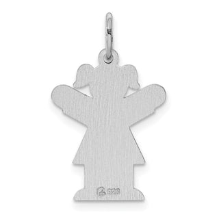 Sterling Silver Rhodium-plated Kid Charm XK1564SS