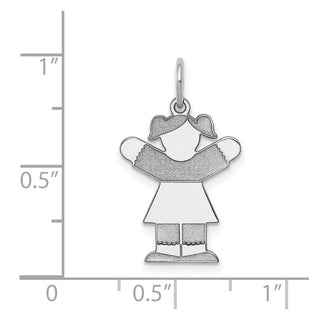 Sterling Silver Rhodium-plated Kid Charm XK1564SS
