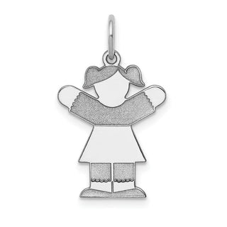 Sterling Silver Rhodium-plated Kid Charm XK1564SS