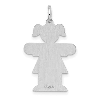 Sterling Silver Rhodium-plated Kid Charm XK1565SS