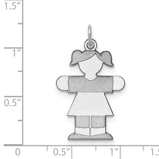 Sterling Silver Rhodium-plated Kid Charm XK1565SS