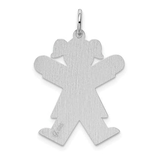 Sterling Silver Rhodium-plated Kid Charm XK1567SS