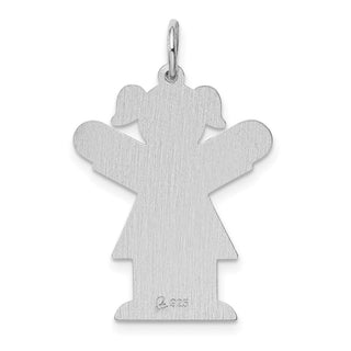 Sterling Silver Rhodium-plated Kid Charm XK1568SS