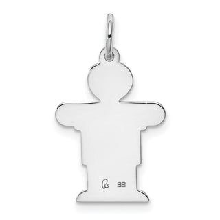 Sterling Silver Rhodium-plated Kid Charm XK1569SS