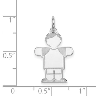 Sterling Silver Rhodium-plated Kid Charm XK1569SS