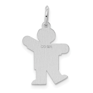Sterling Silver Rhodium-plated Kid Charm XK1570SS