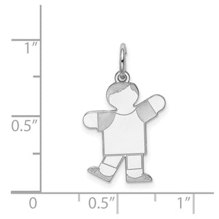 Sterling Silver Rhodium-plated Kid Charm XK1570SS